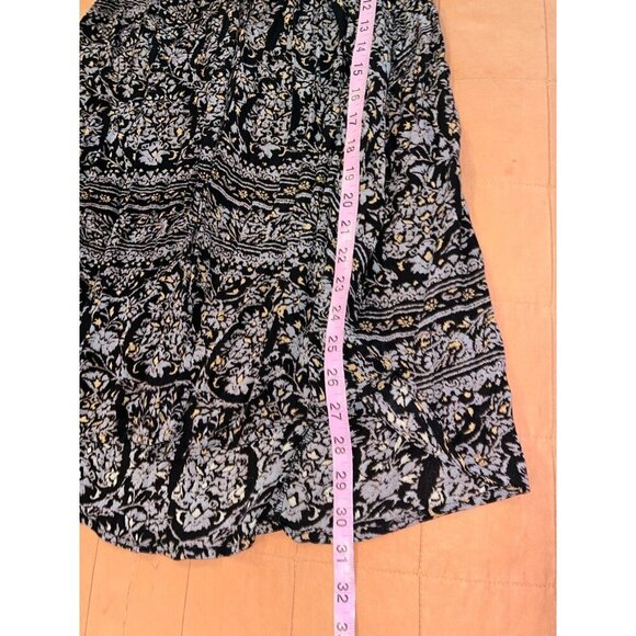 L*Space Black Floral Sleeveless Boho Print Flowy Mini Dress Women's Size XS/S - Picture 8 of 9